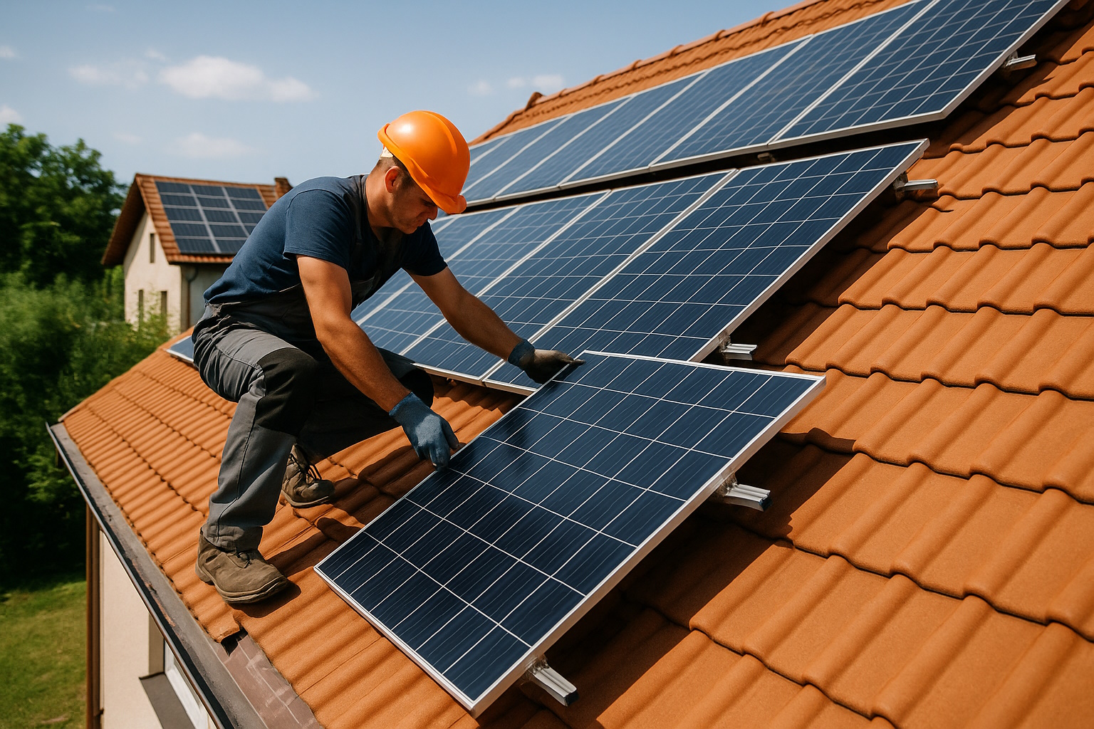 Solar Engineer Working